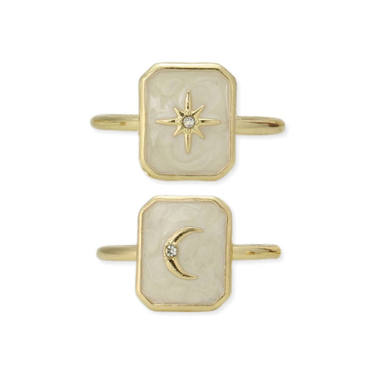 PEARLY SKIES GOLD CELESTIAL RING  Pearly Skies Gold Celestial Ring