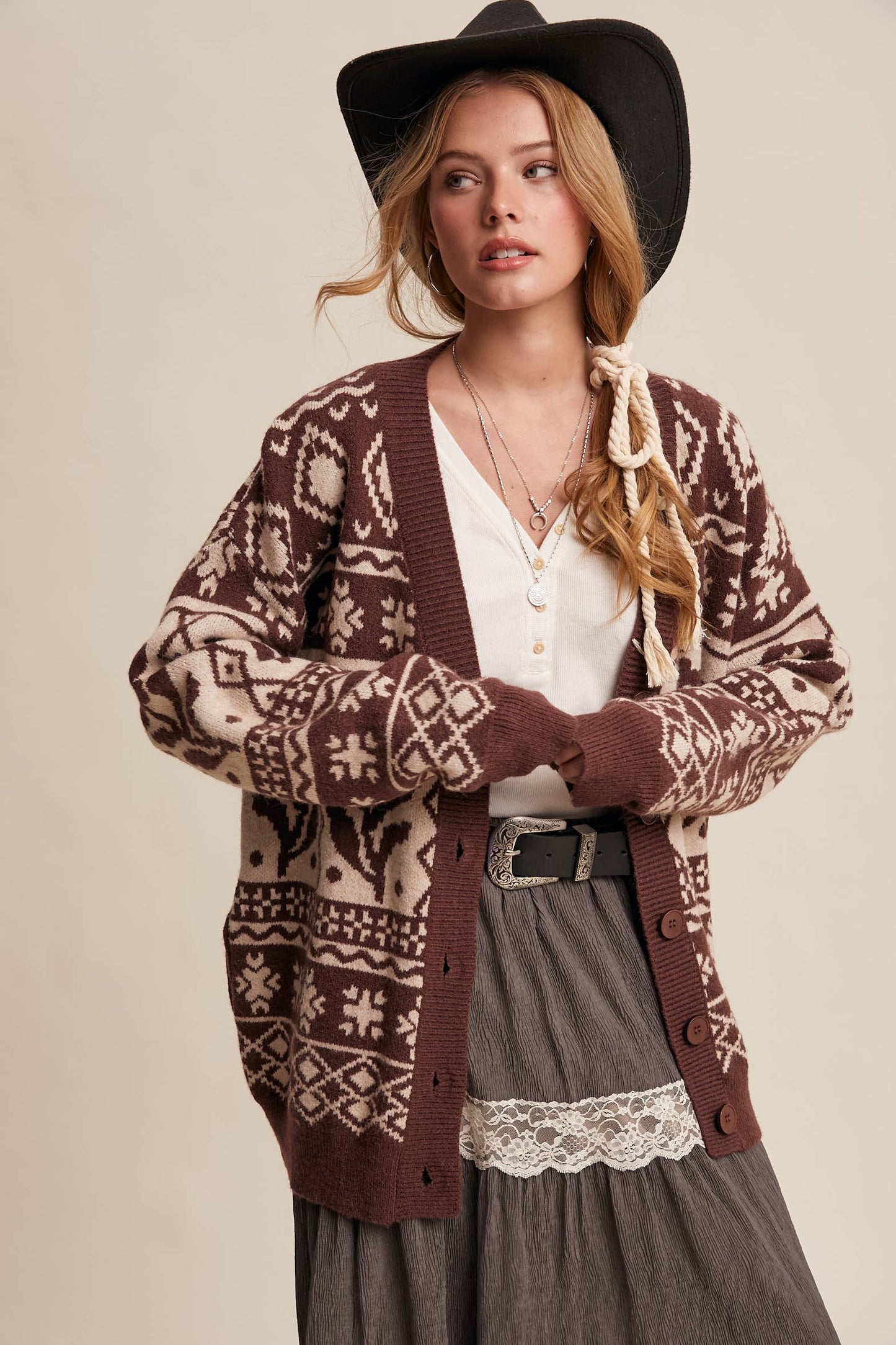 FAIR ISLE KNIT CARIDGAN