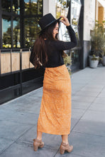 Polly Side Slit Midi Skirt / Dot Orange