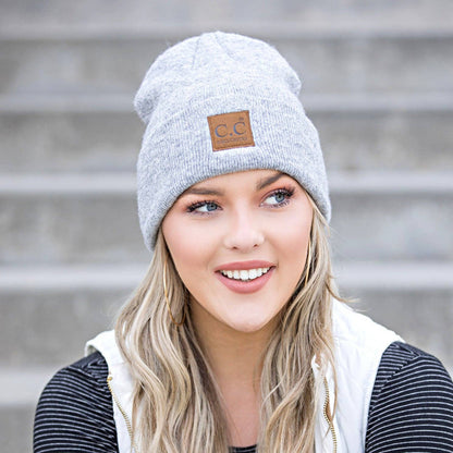 Aili's Corner - C.C® Heathered Boyfriend Beanie: Heather Cacao