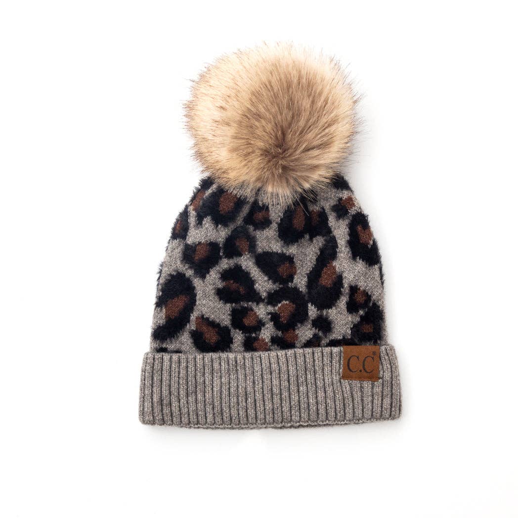 Aili's Corner - C.C® Leopard Beanie: Mocha