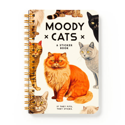 Chronicle Books - Brass Monkey Moody Cats Sticker Book