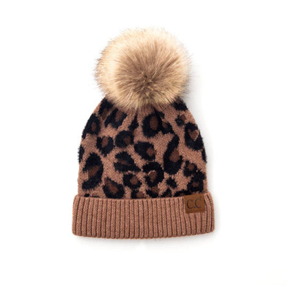 Aili's Corner - C.C® Leopard Beanie: Mocha