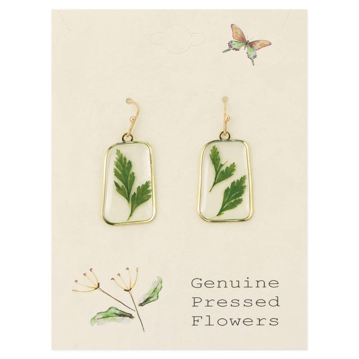 GOLD FERN EARRINGS