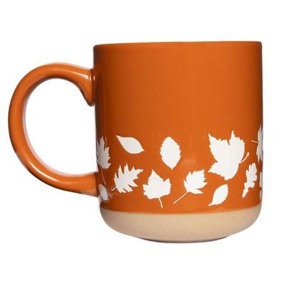 FALL LEAVES STONEWARE COFFEE MUG