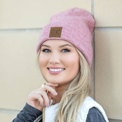 Aili's Corner - C.C® Heathered Boyfriend Beanie: Heather Cacao