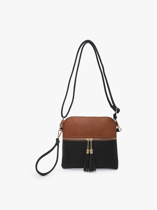 TARA DOUBLE ZIP CROSSBODY