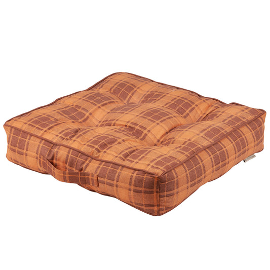 Primitives by Kathy - Orange Tartan Floor Pillow