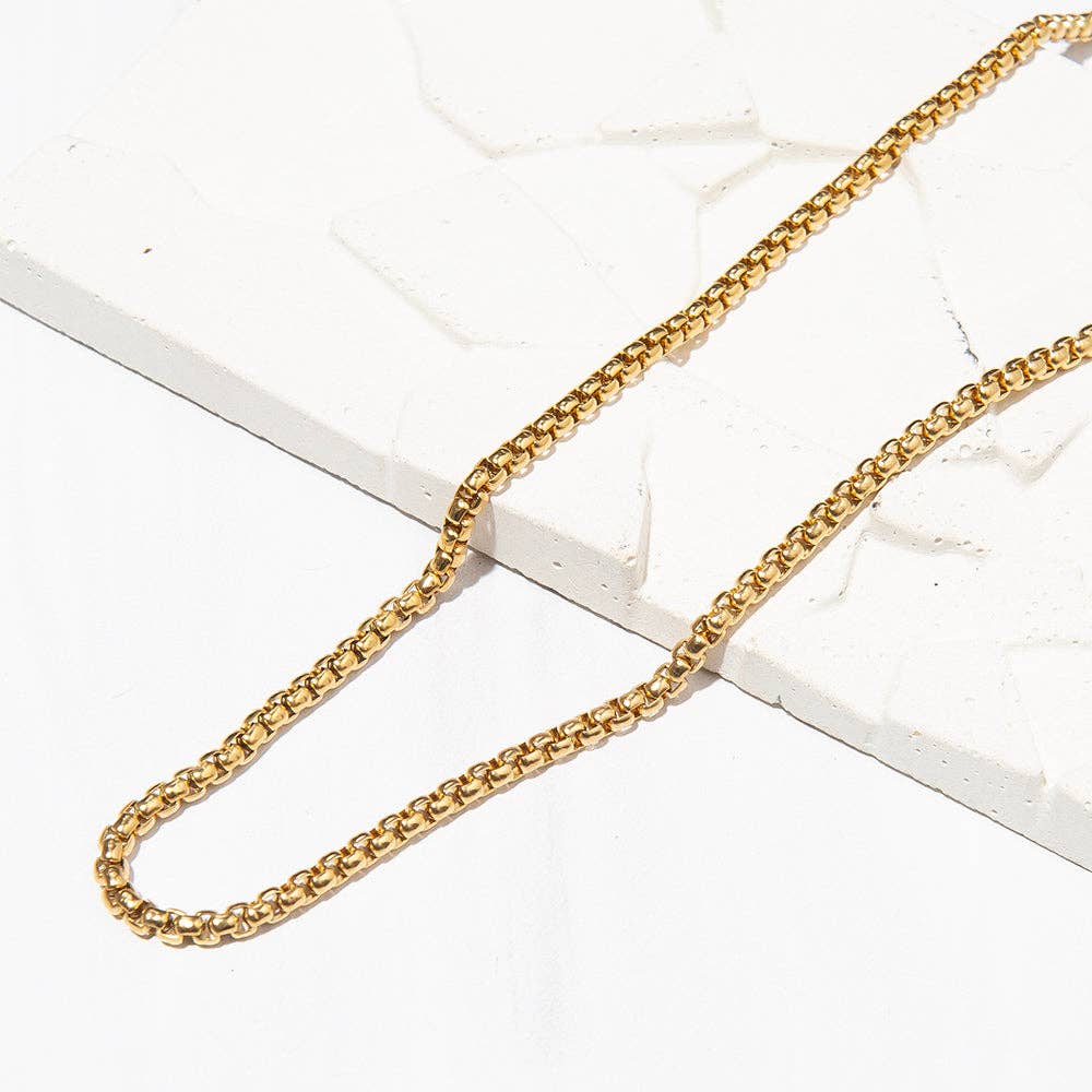Lenny & Eva - Gilded Gold Chain Necklaces | CLEARANCE: Snake | 19"