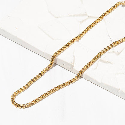 Lenny & Eva - Gilded Gold Chain Necklaces | CLEARANCE: Herringbone | 24"