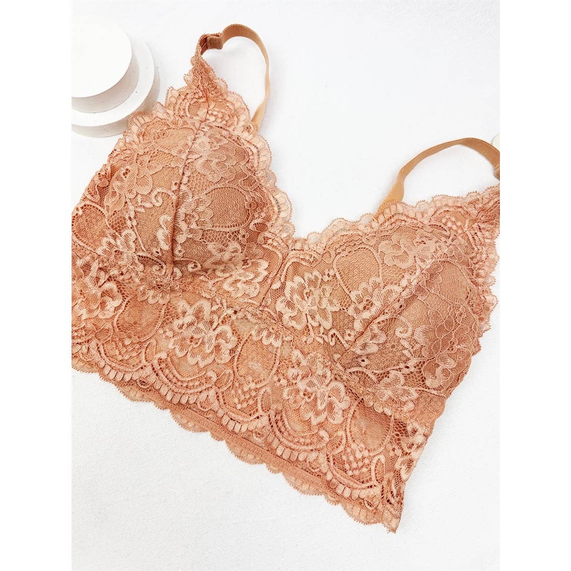 Love and Repeat - Floral Lace Bralette with Adjustable Straps : BLACK / S-M-L-XL(1-2-2-1)