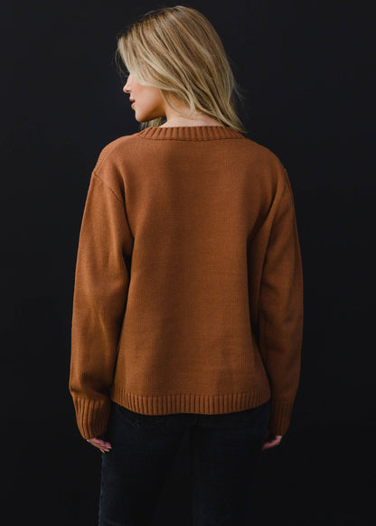 ROCK + ROLL SWEATER - BROWN