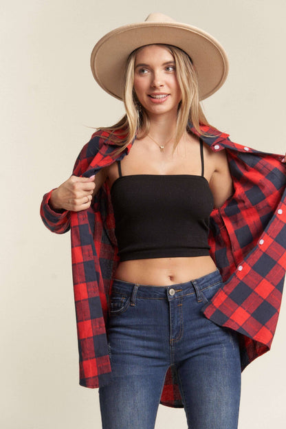 BUTTON DOWN PLAID SHIRT