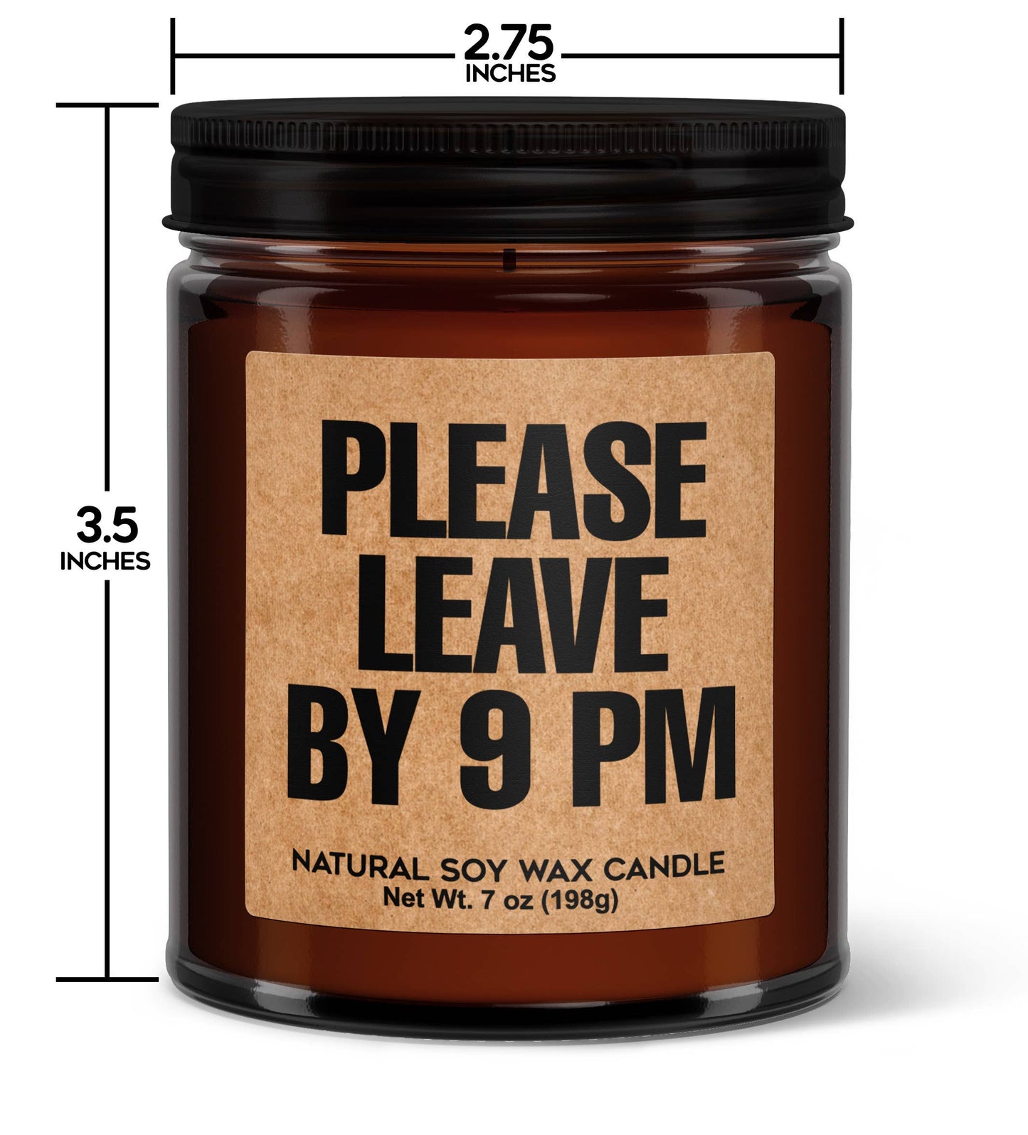 PLEASE LEAVE BY 9PM CANDLE: Apple Cinnamon