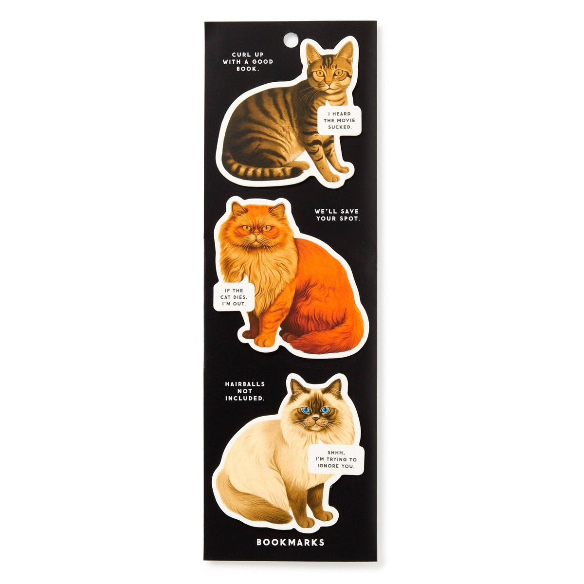 Chronicle Books - Brass Monkey Moody Cats Magnetic Bookmark Set