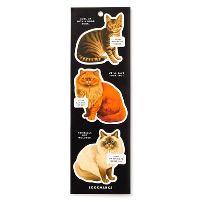 Chronicle Books - Brass Monkey Moody Cats Magnetic Bookmark Set