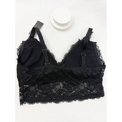 Love and Repeat - Floral Lace Bralette with Adjustable Straps : CAFE CREME / S-M-L-XL(1-2-2-1)