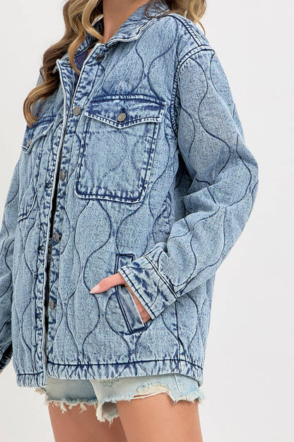 QUILTED DENIM JACKET