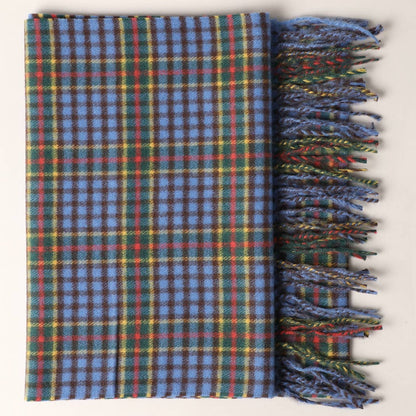 Fashion City - Cashmere Feel Plaid Pattern Scarf - Fringed Edges: SW-18 / ONE SIZE