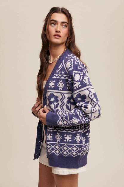 FAIR ISLE KNIT CARIDGAN