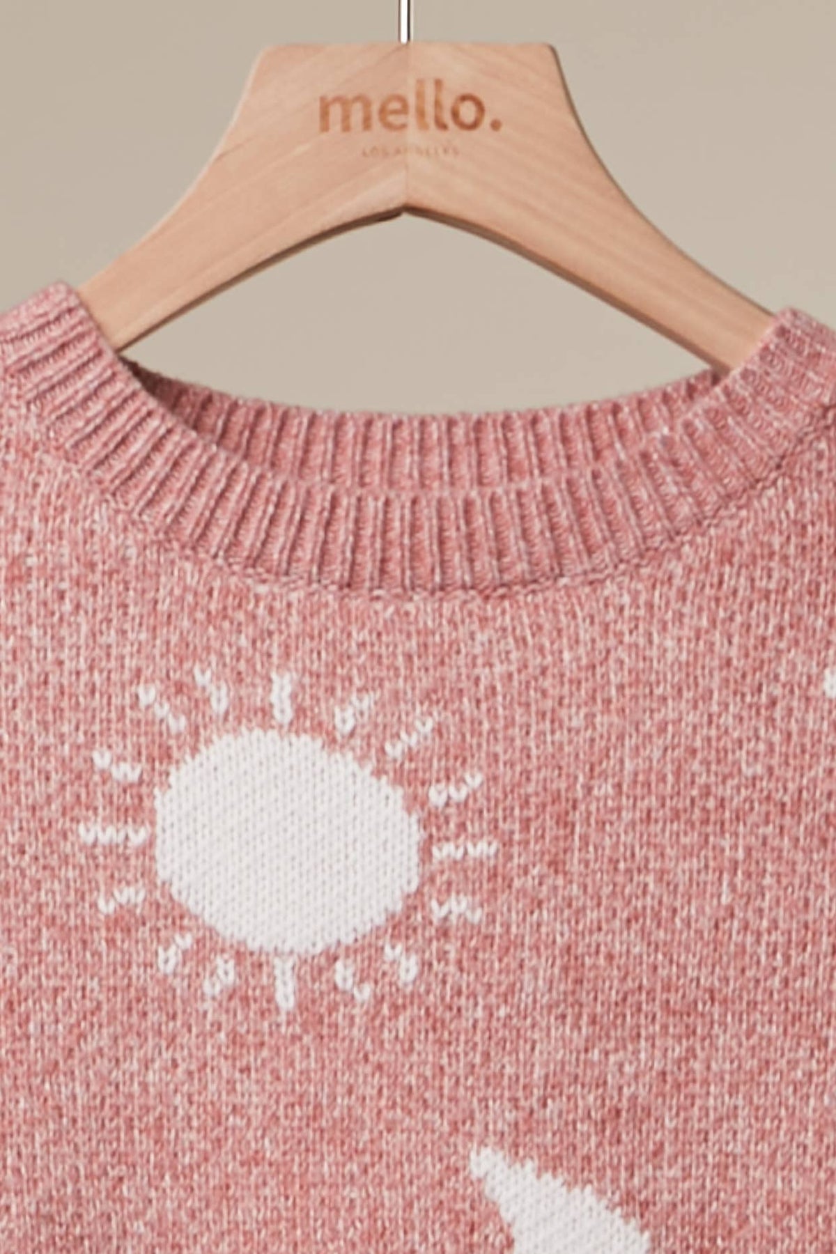 Mello. - Dreamy Moon and Star Pattern Sweater: Olive / S