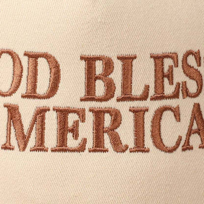 GOD BLESS AMERICA EMBROIDERED TWO TONE CAP