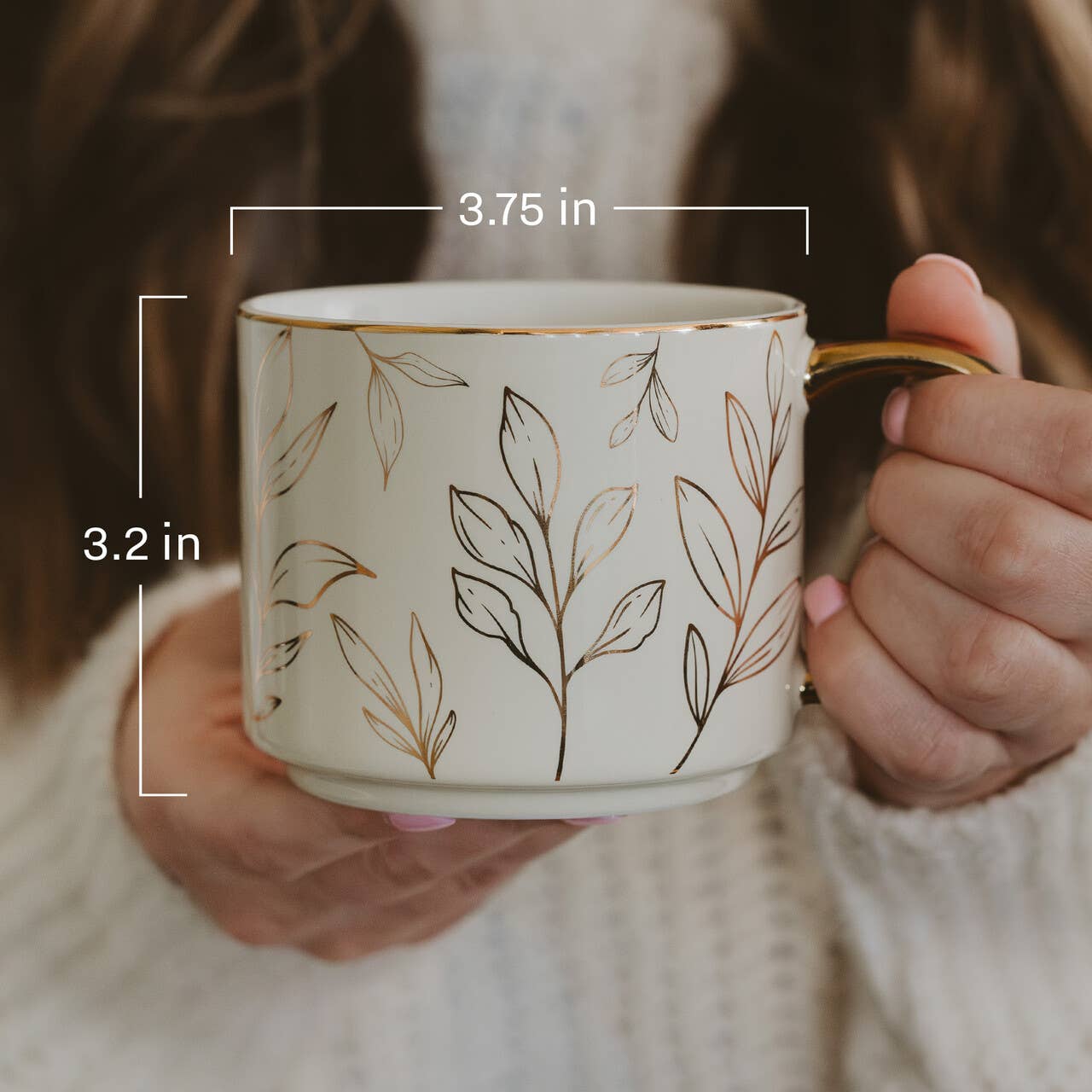 BROWN PLAID COFFEE MUG