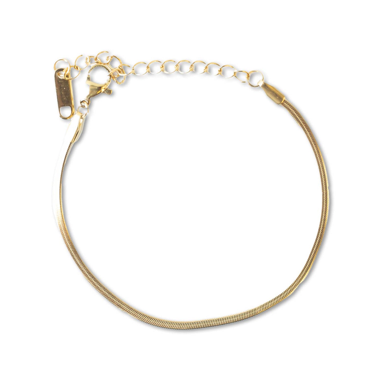 Lenny & Eva - Gold Chain Bracelet-Thin Herringbone, Gilded Collection
