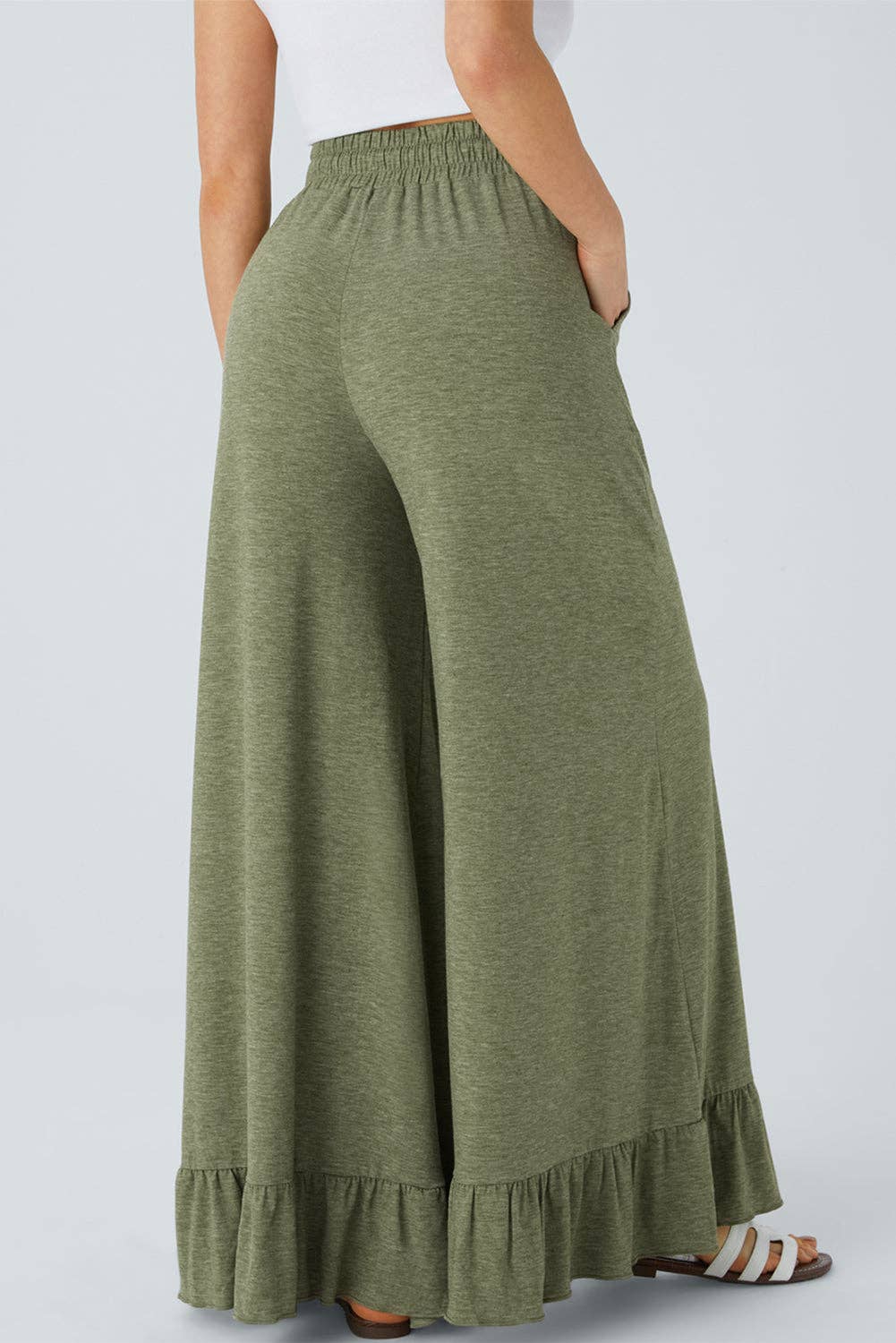 WIDE LEG HIGH WAIST PANTS
