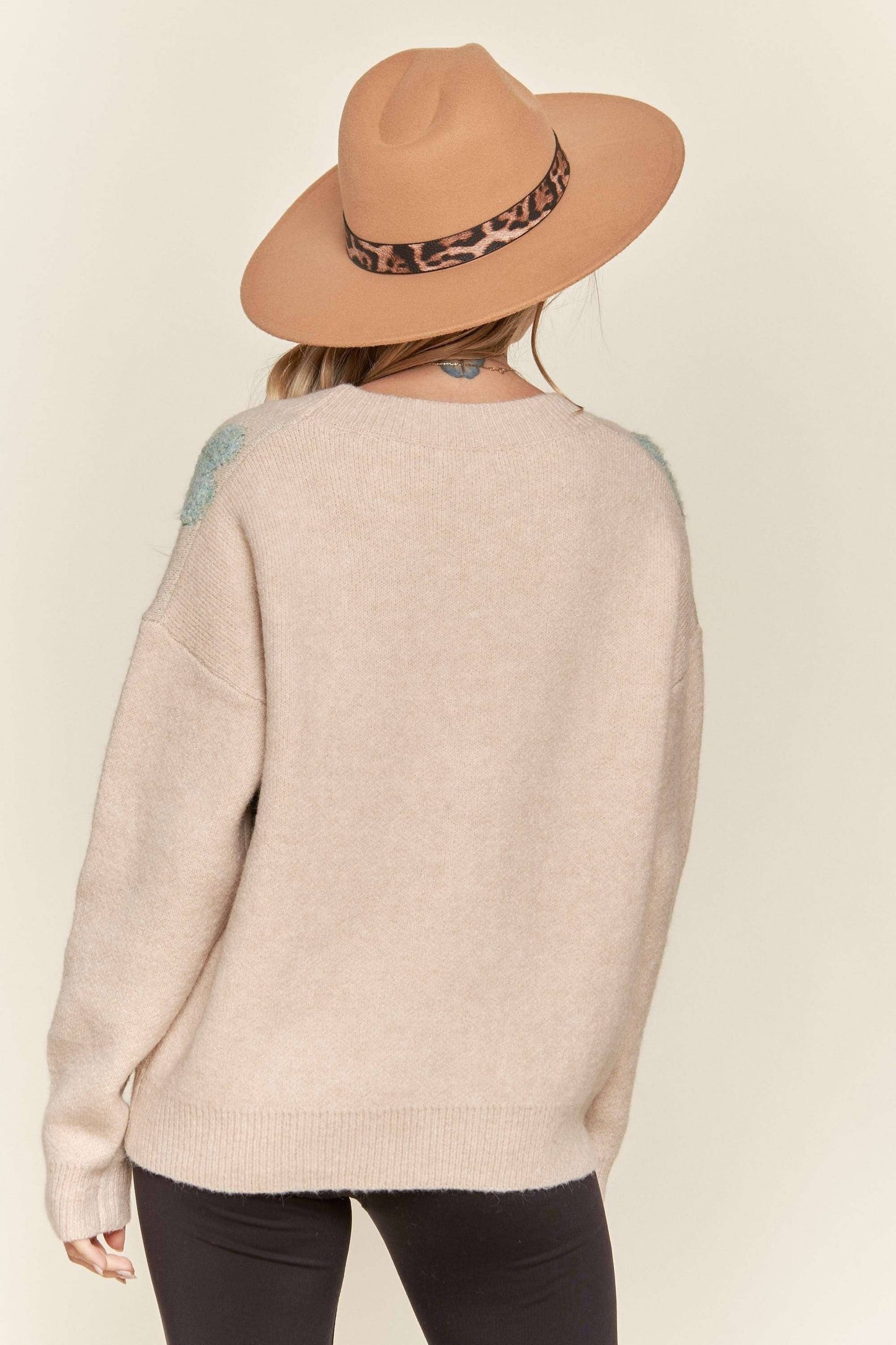 BUTTON DOWN HEART SWEATER CARDIGAN