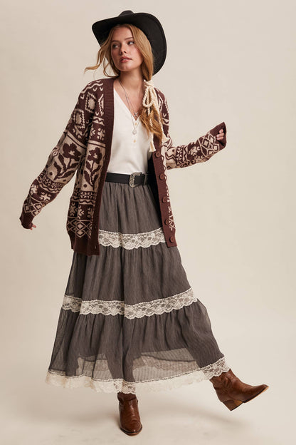 FAIR ISLE KNIT CARIDGAN