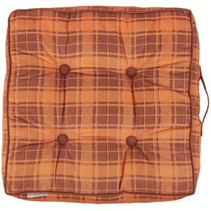 Primitives by Kathy - Orange Tartan Floor Pillow