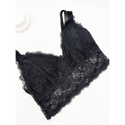 Love and Repeat - Floral Lace Bralette with Adjustable Straps : CAFE CREME / S-M-L-XL(1-2-2-1)