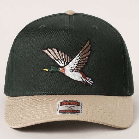 FLYING MALLARD GRAPHIC EMBROIDERED TRUCKER HAT