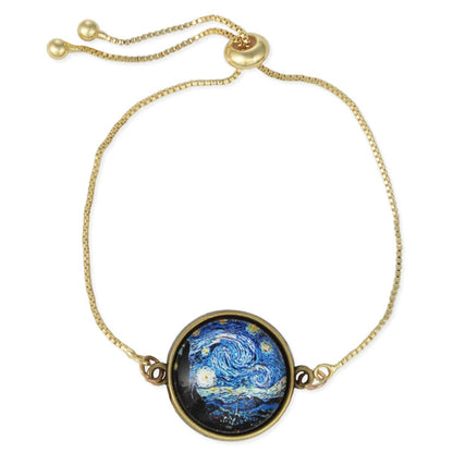 ZAD - Starry Night Art Print Gold Pull Bracelet