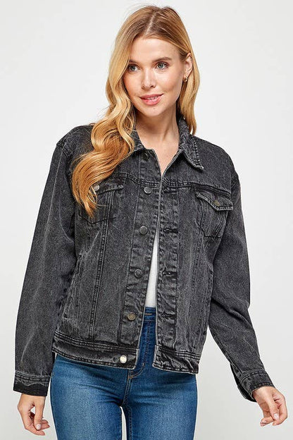 VINTAGE BLACK DENIM JACKET