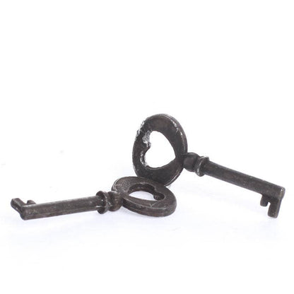 Factory Direct Craft - 1-3/8" Vintage Look Heart Skeleton Keys (Pack of 2 keys)