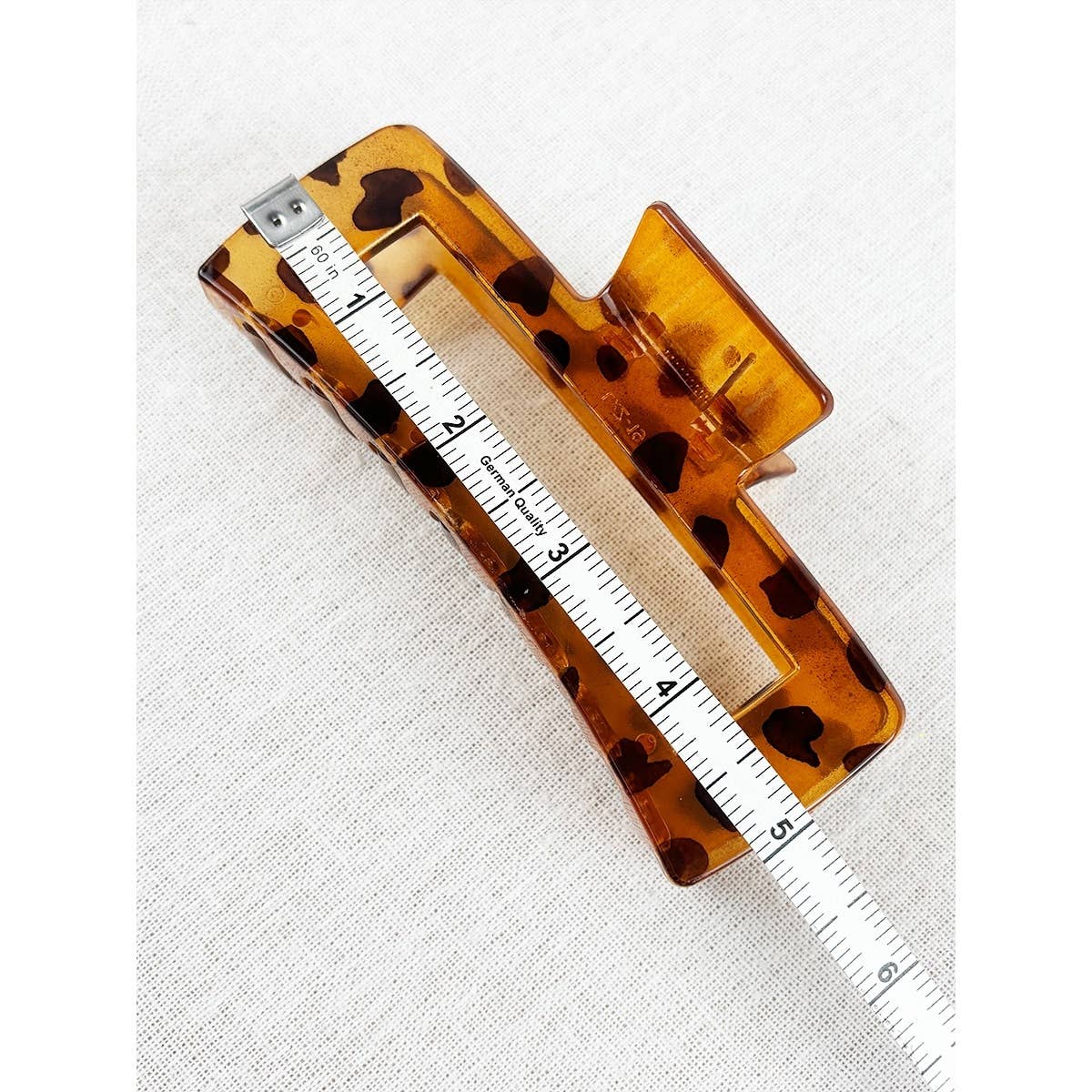Love and Repeat - Leopard Mixed Pattern Rectangle Cut out Hair Claw: MIX COLOR / ONE(12)