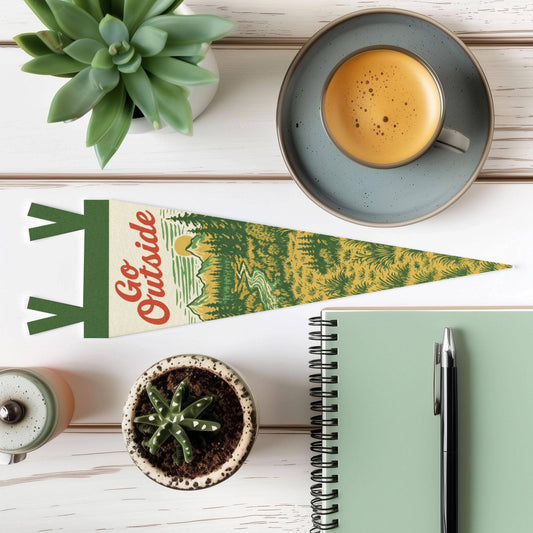 Benoit's Design Co. - Go Outside Felt Pennant: Mini Pennant