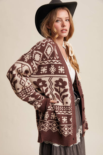 FAIR ISLE KNIT CARIDGAN