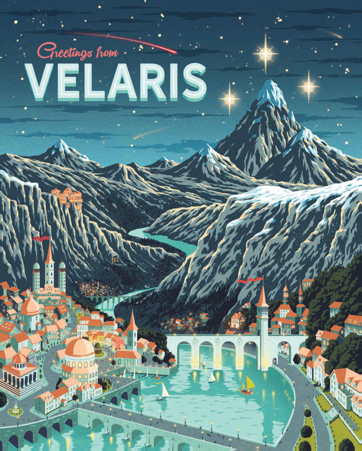 Chronicle Books - A Court of Thorns and Roses: Official Greetings from Velaris 1000-Piece Puzzle