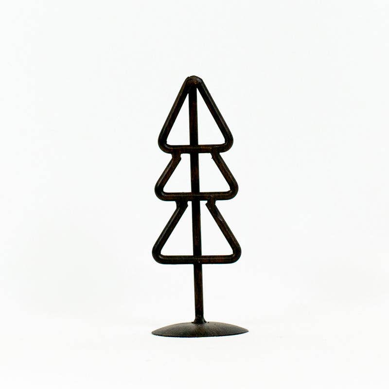 2x5 mtl xmas tree (TRNGL) CHRISTMAS Decor