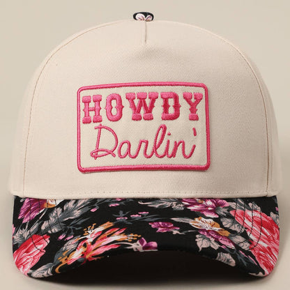 HOWDY DARLIN' EMBROIDERY PATCH FLORAK TWO-TONE HAT