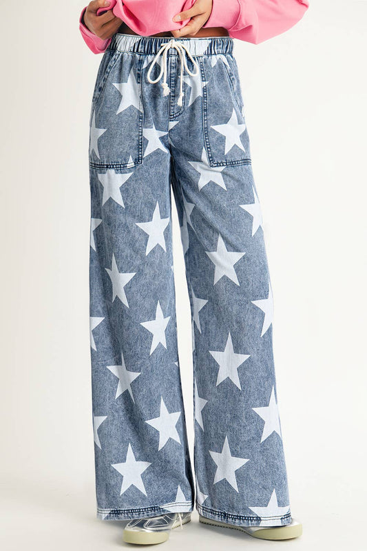 STAR PRINT DENIM