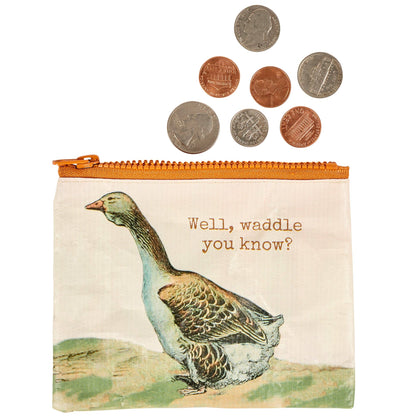 WELL WADDLE YOU KNOW ZIPPER WALLET