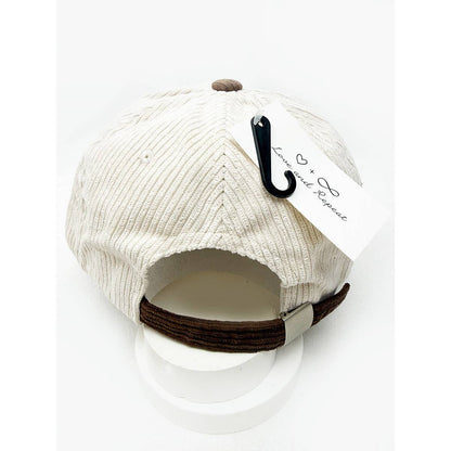 Love and Repeat - MAMA Embroidered Two Tone Corduroy Baseball Cap: BROWN / ONE(6)