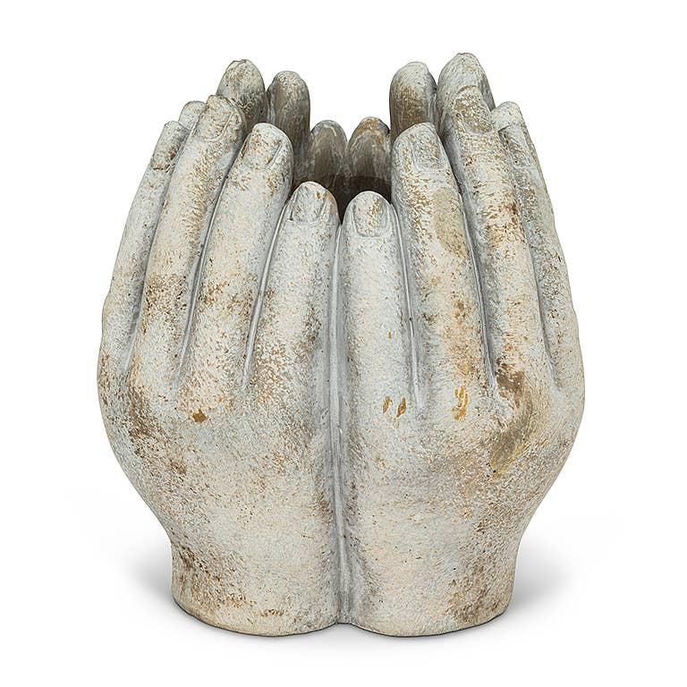 TALL HANDS PLANTERS 7"H