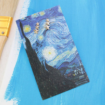 ZAD - Starry Night Fine Art Star Post Earrings