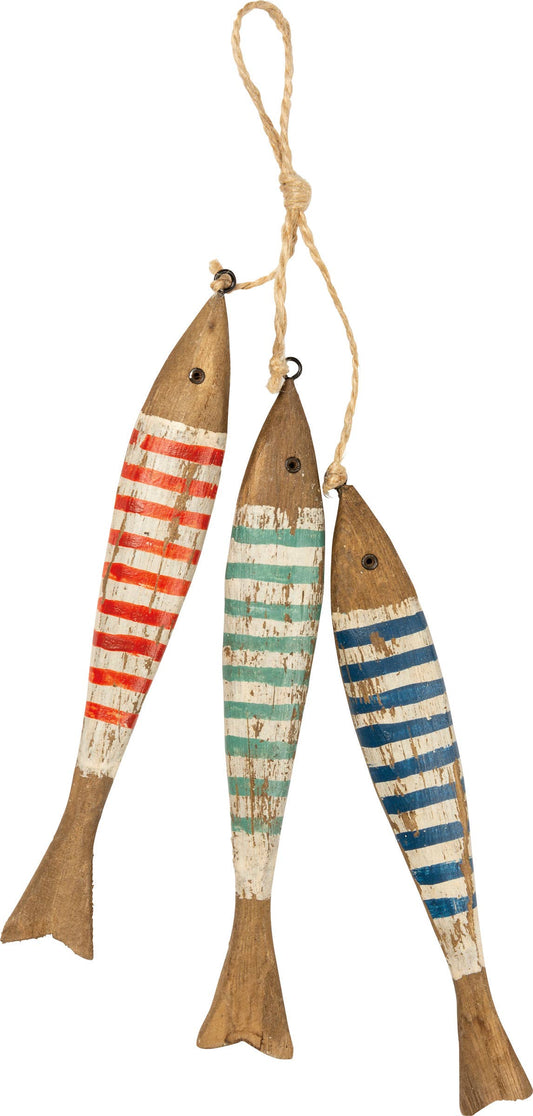 STRIPED FISHING HANGING DECOR