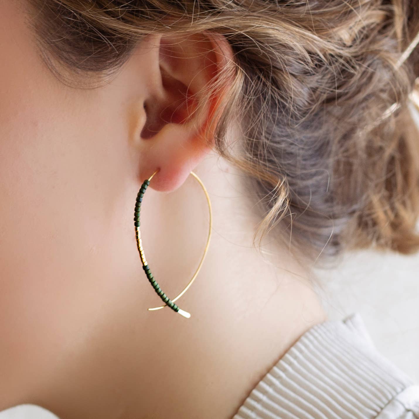 NORAH EARRINGS - OLIVE